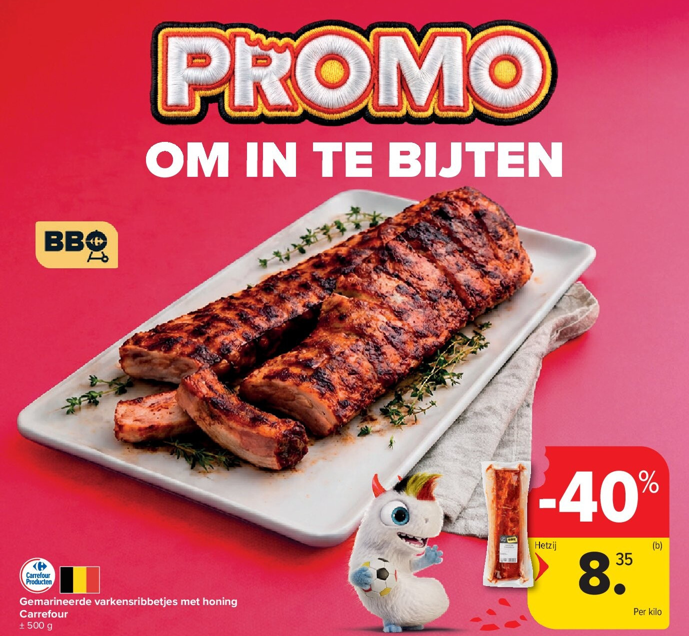 Gemarineerde varkensribbetjes met honing