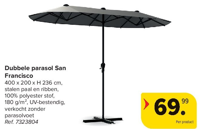 Dubbele parasol San Francisco