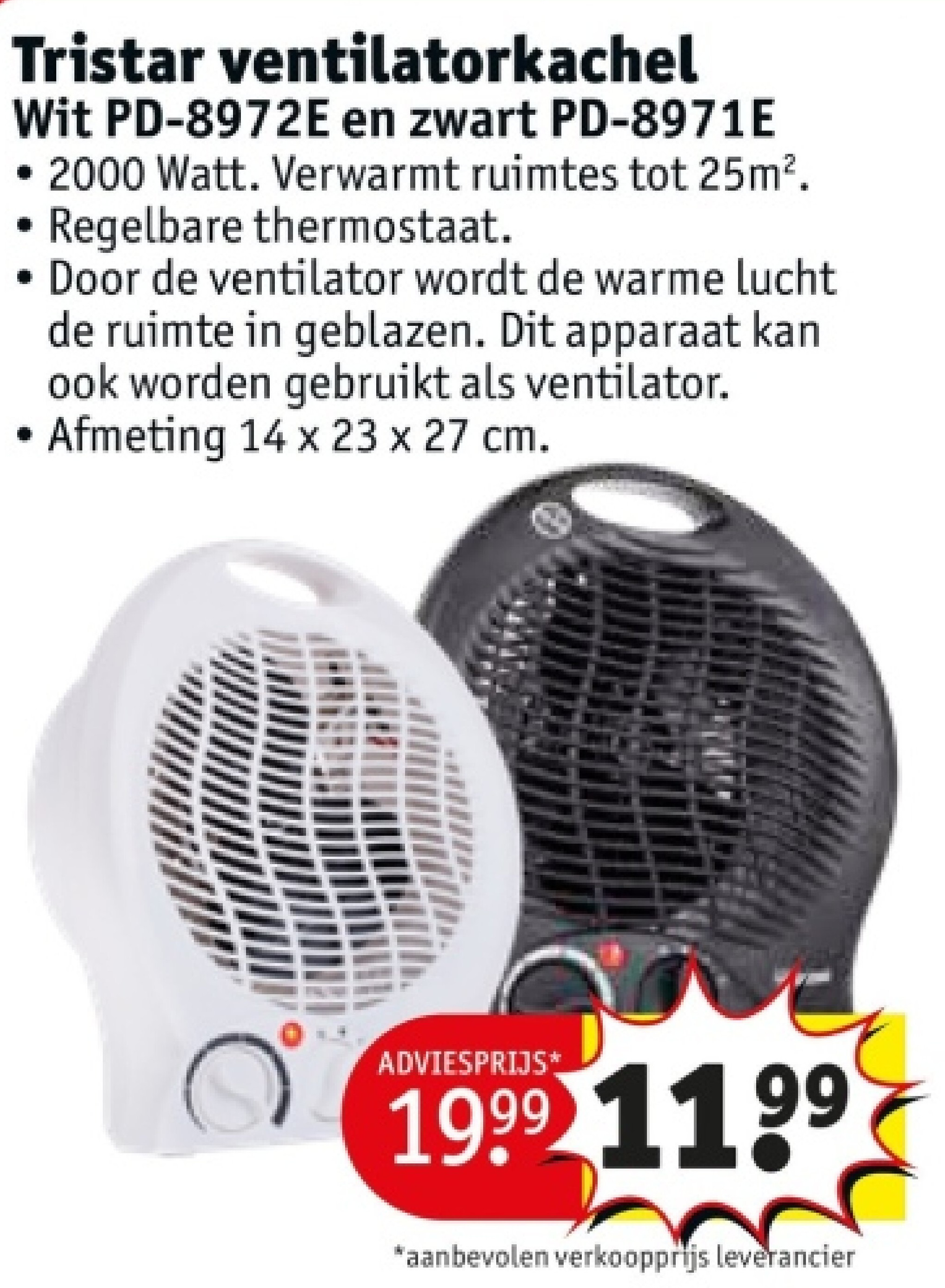 Tristar ventilatorkachel