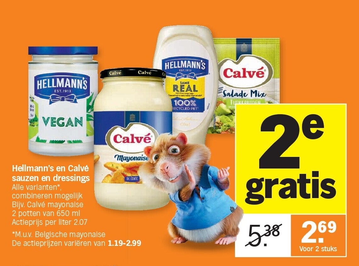 Hellmann's en Calvé sauzen en dressings