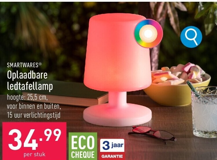 Oplaadbare ledtafellamp