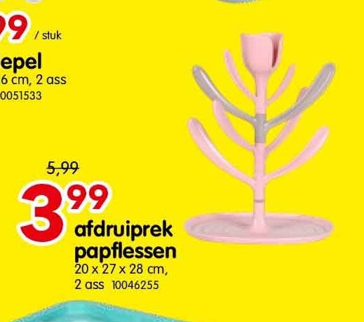 afdruiprek papflessen