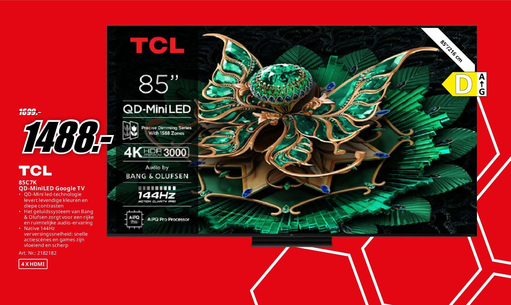 TCL 85C7K QD-MiniLED Google TV