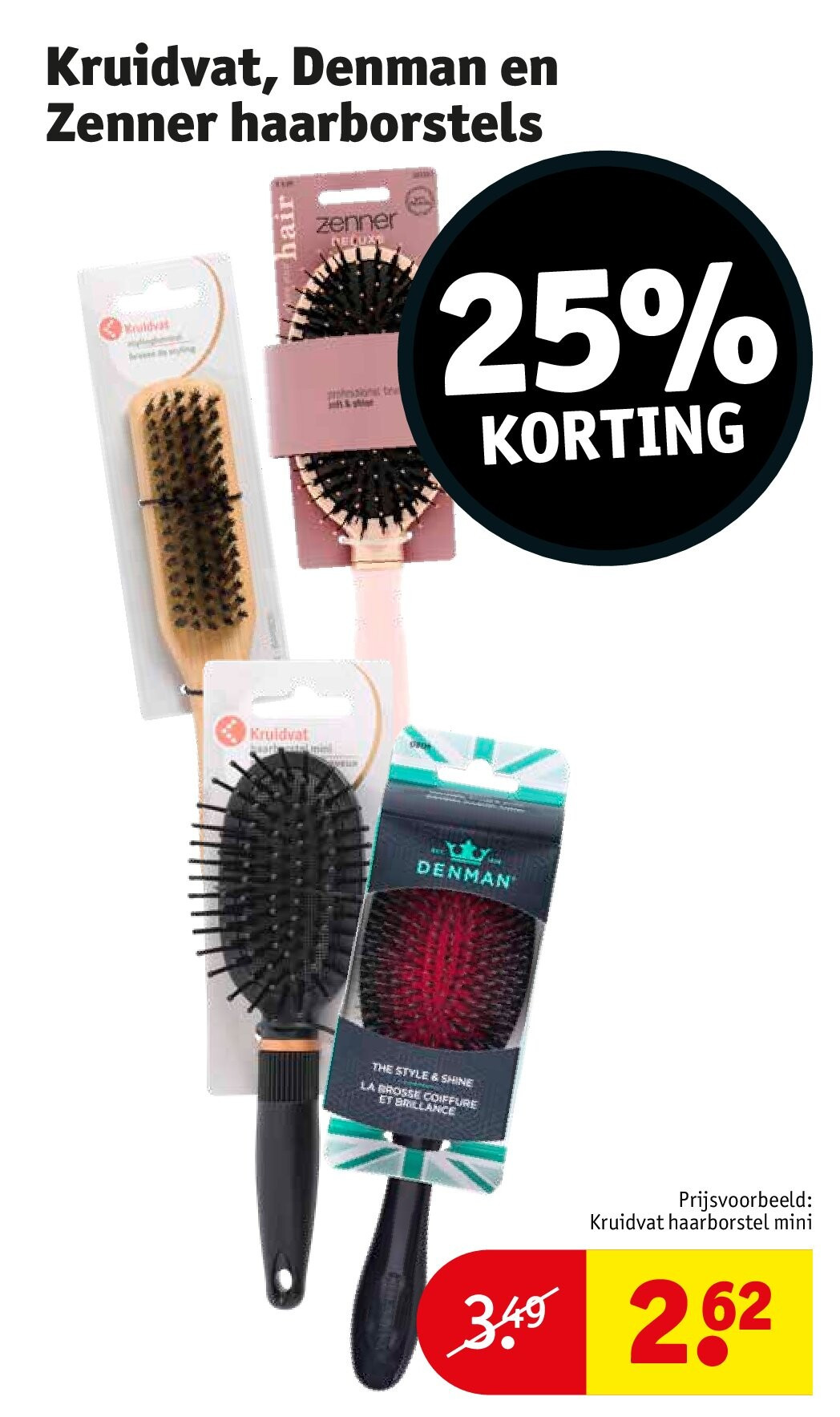Kruidvat, Denman en Zenner haarborstels