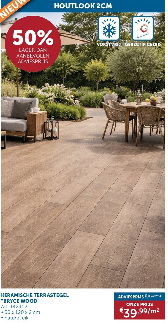 KERAMISCHE TERRASTEGEL "BRYCE WOOD"