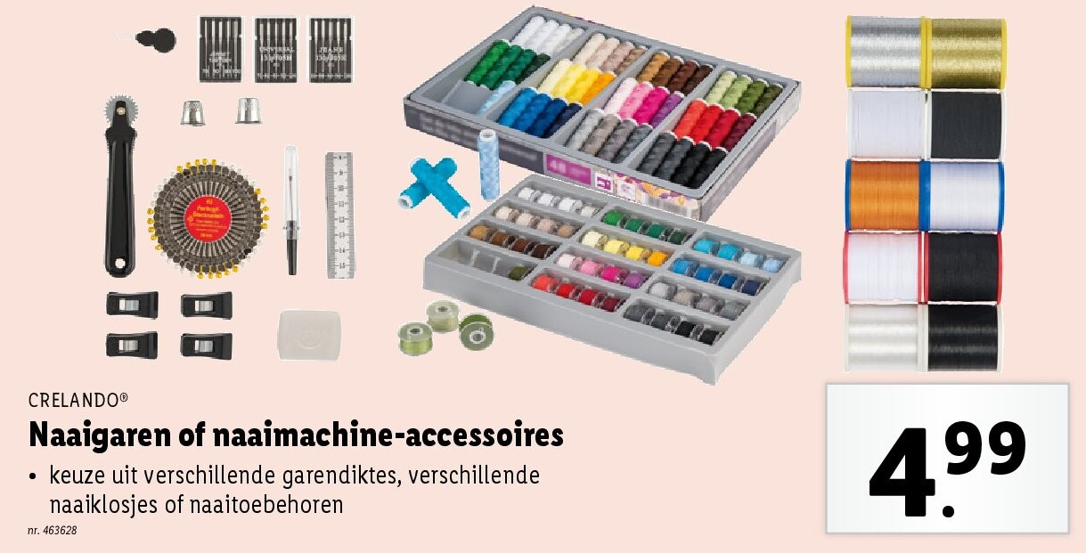 Naaigaren of naaimachine-accessoires