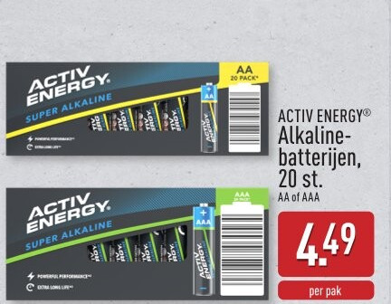 Alkaline batterijen, 20st.