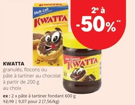 KWATTА pâte à tartiner fondant 600 g