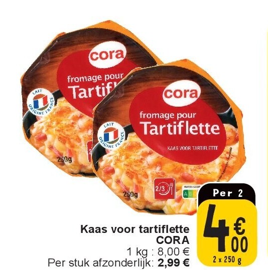 Kaas voor tartiflette CORA
