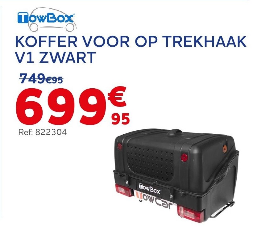 KOFFER VOOR OP TREKHAAK V1 ZWART