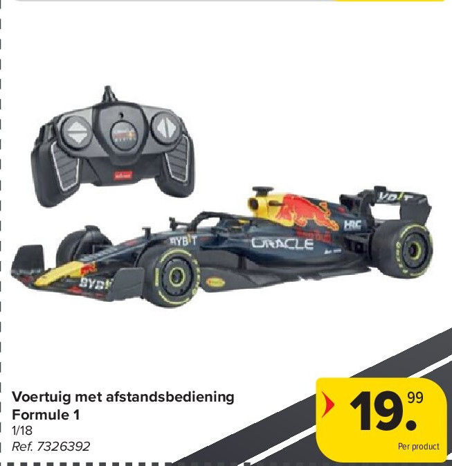 Voertuig met afstandsbediening Formule 1