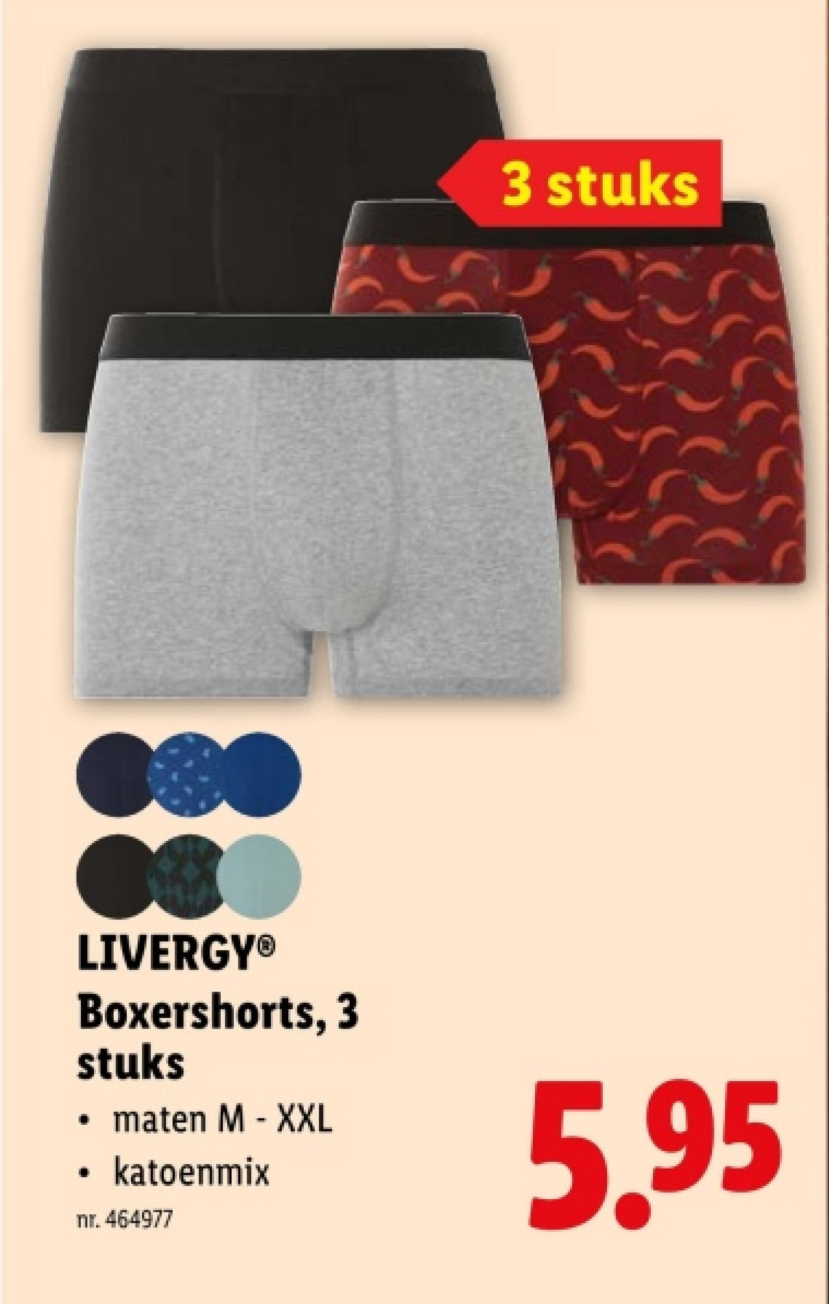 Boxershorts, 3 stuks