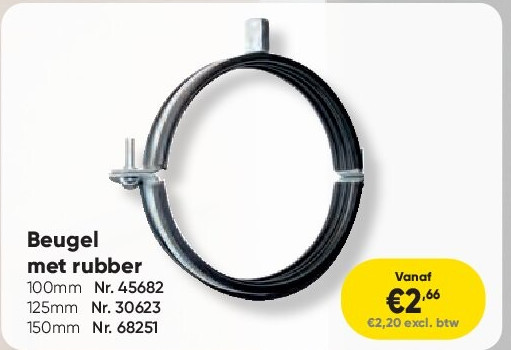 Beugel met rubber