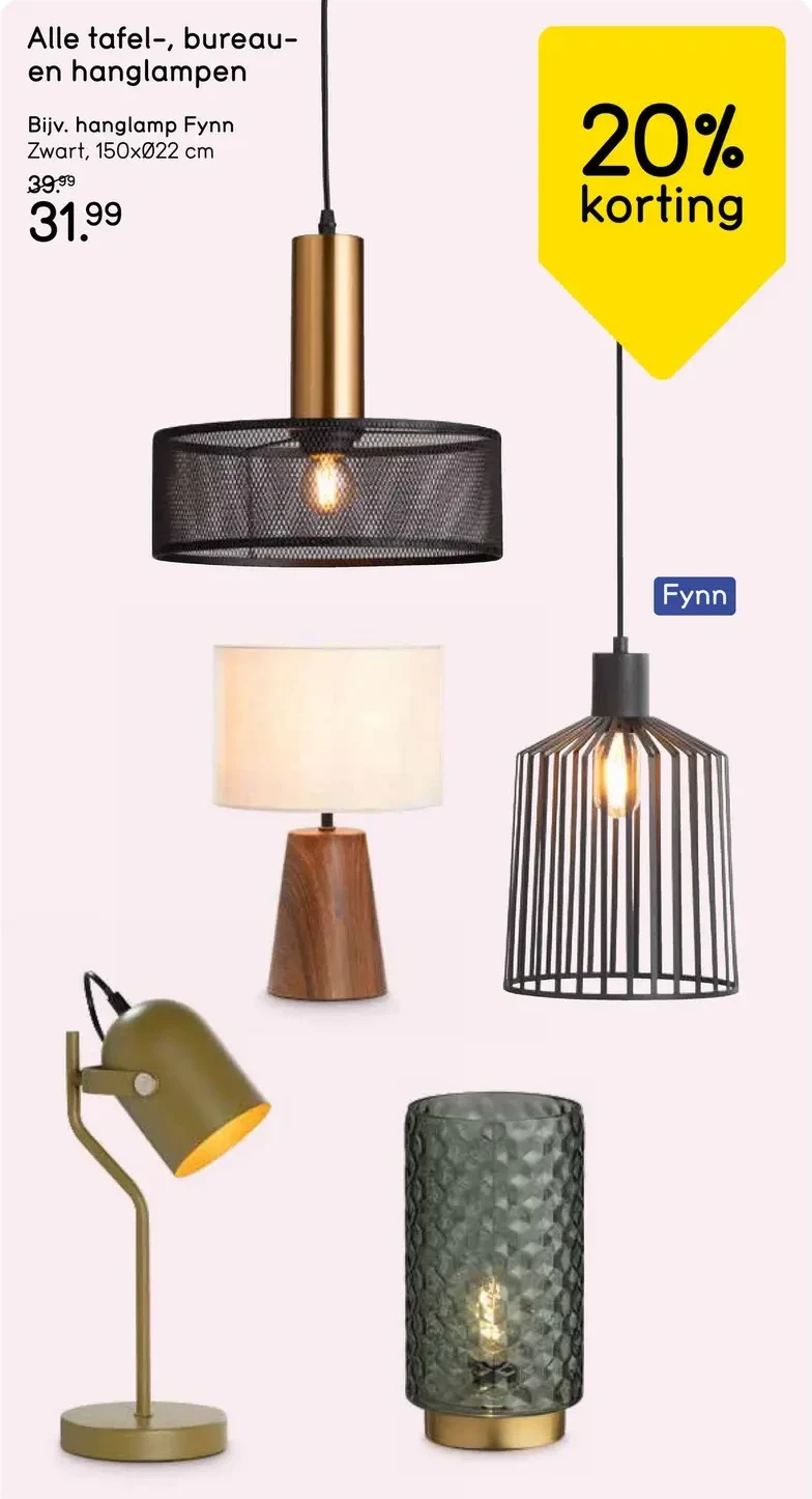 Alle tafel-, bureauen hanglampen