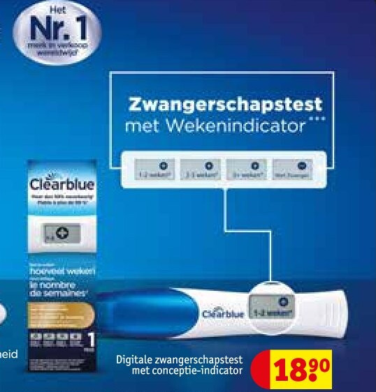 Digitale zwangerschapstest met conceptie-indicator