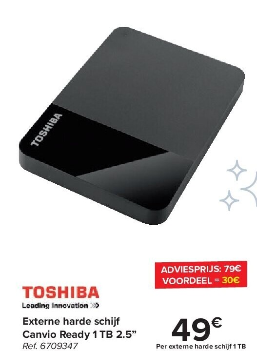 Extrene harde schijf Canvio Ready 1TB 2.5"