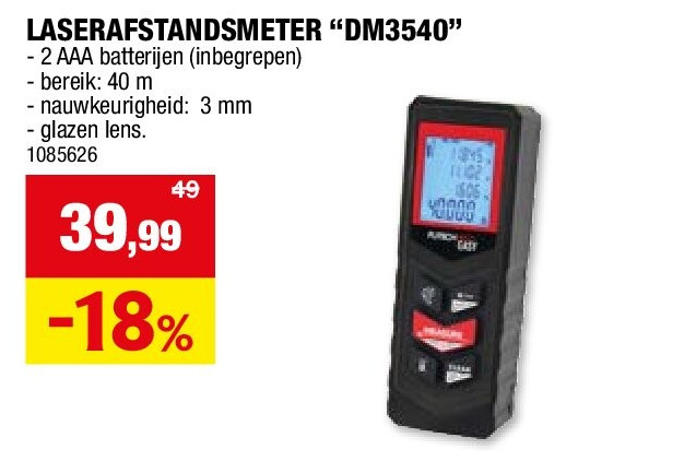 LASERAFSTANDSMETER “DM3540”