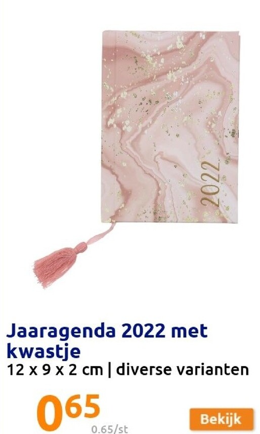 Jaaragenda 2022 met kwastie