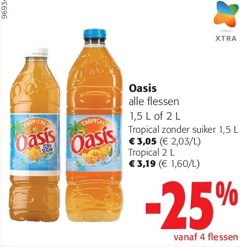 Oasis Tropical zonder suiker 1,5 L
