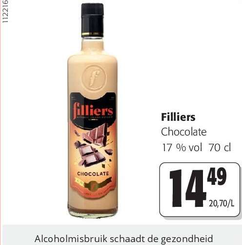 Filliers Chocolate 17 % vol 70 cl