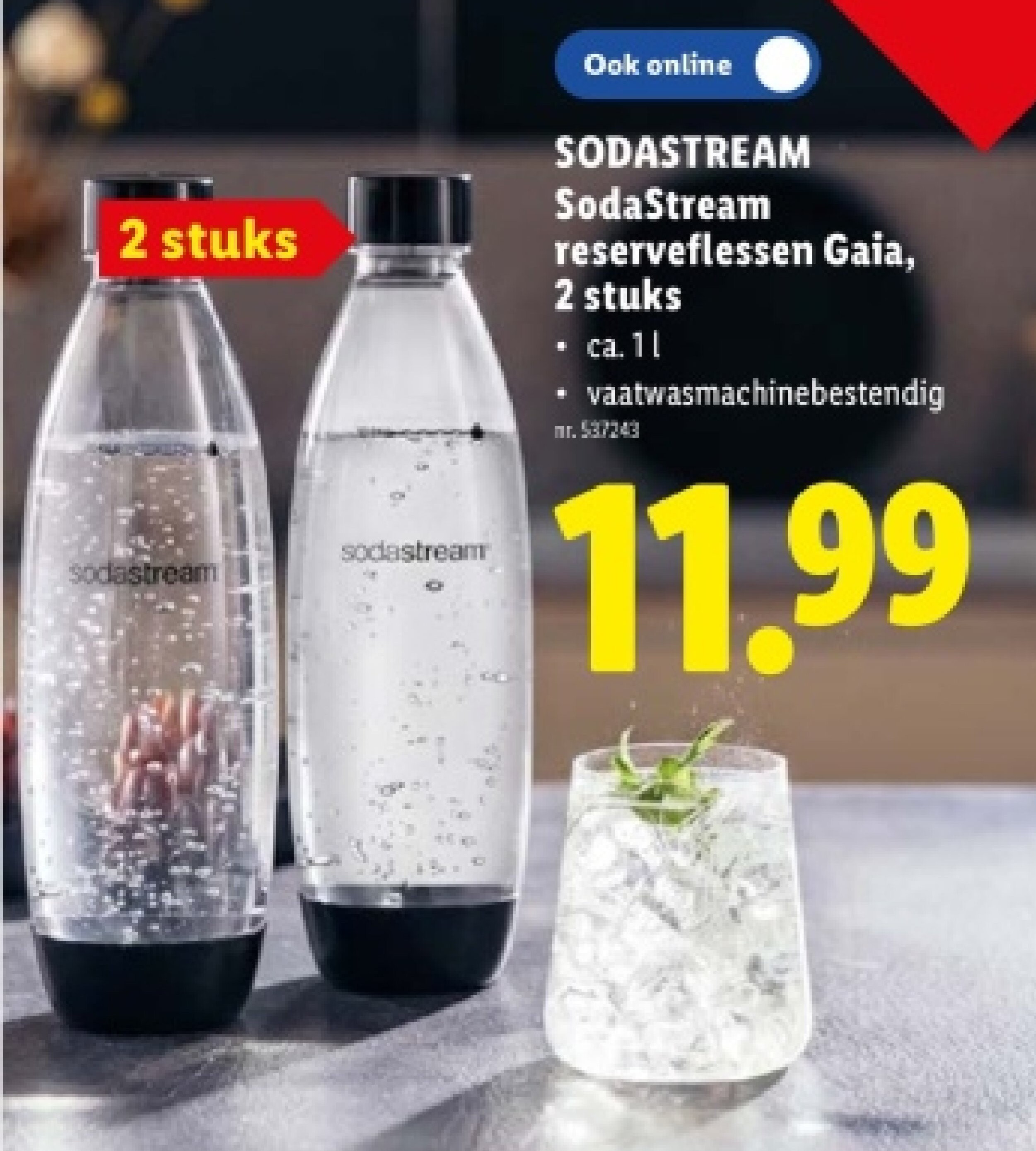 SodaStream reserveflessen Gaia, 2 stuks