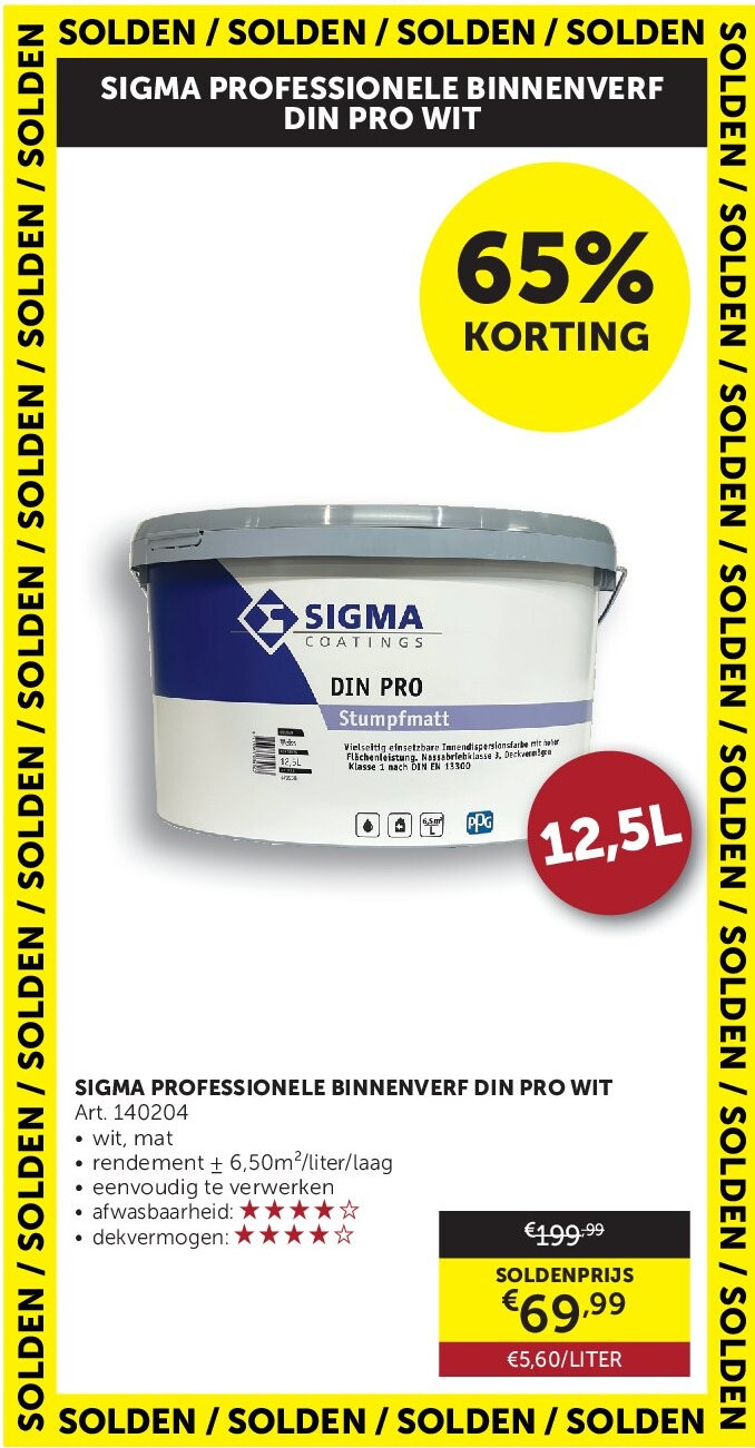 SIGMA PROFESSIONELE BINNENVERF DIN PRO WIT