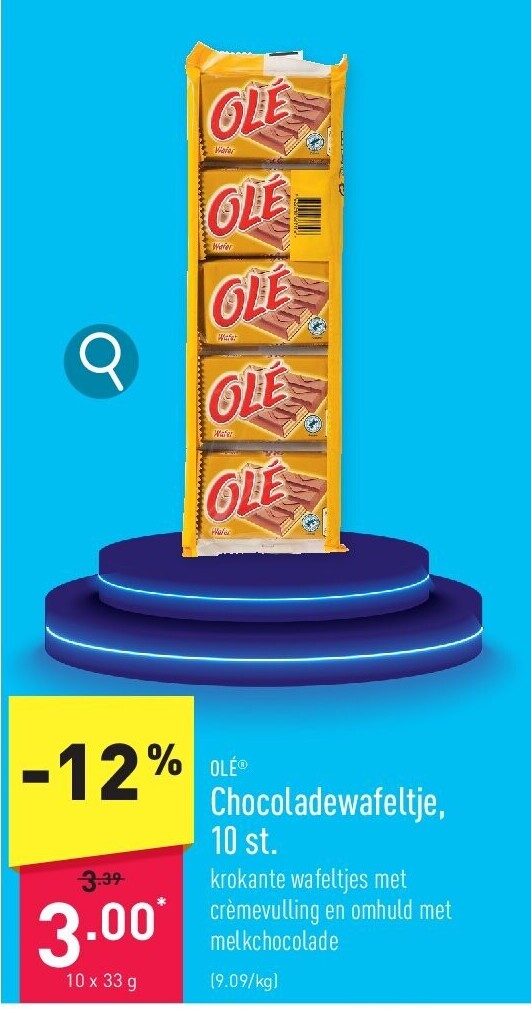 Chocoladewafeltje, 10 st.