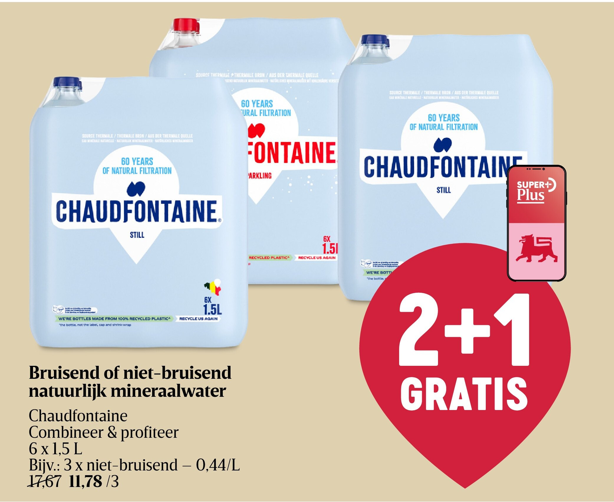 Bruisend of niet-bruisend natuurlijk mineraalwater