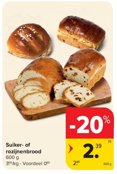Suiker- of rozijnenbrood