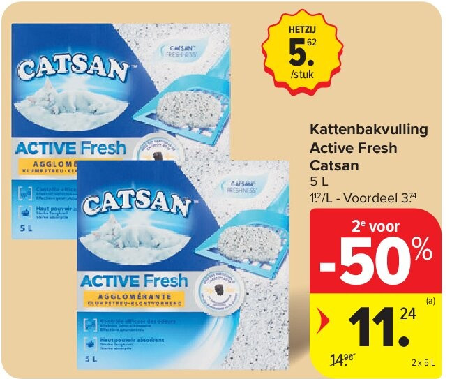 Kattenbakvulling Active Fresh Catsan