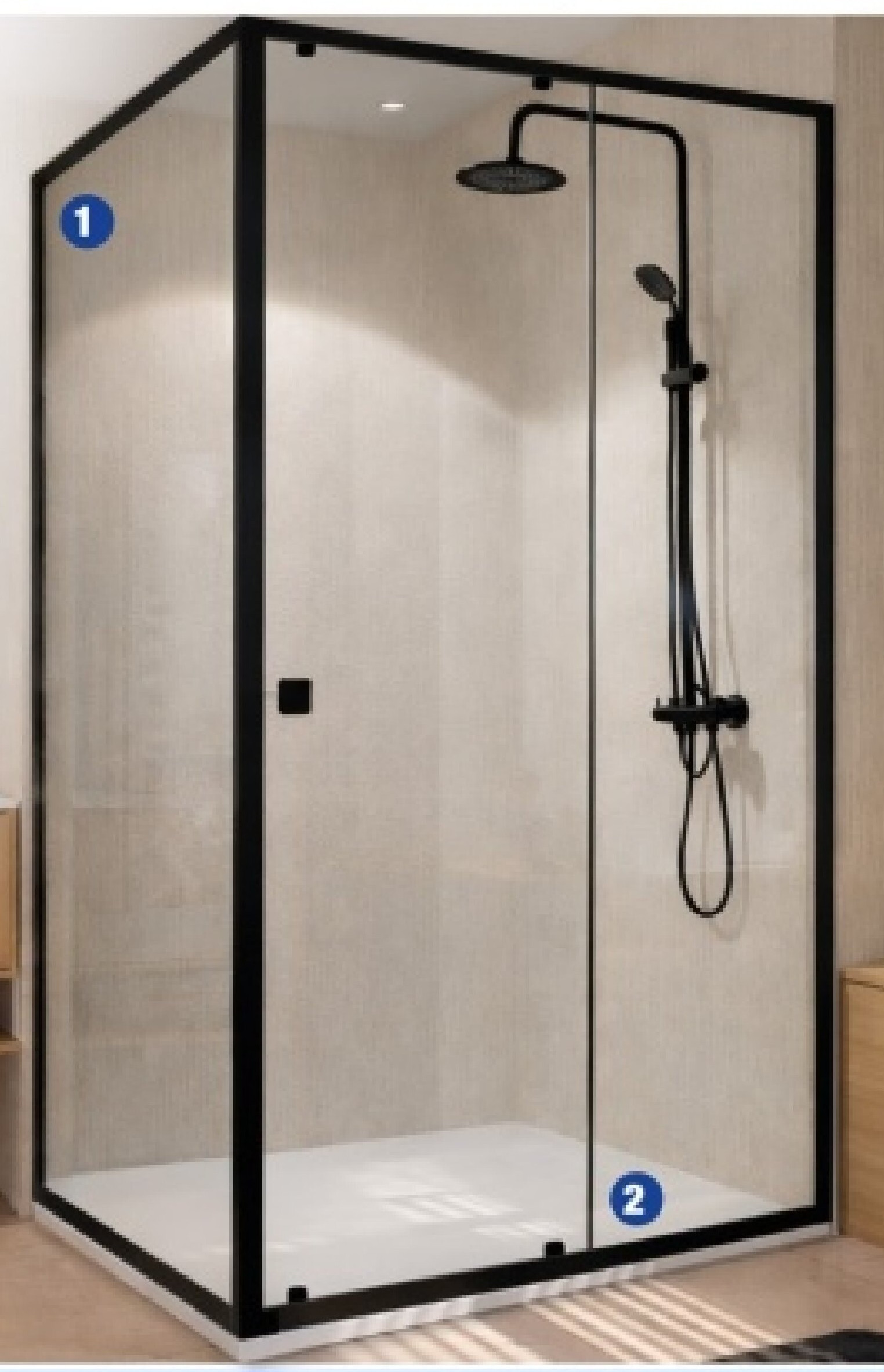 DOUCHEWAND "SPOT" 90 х 185 cm