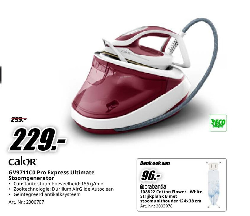 Calor GV9711C0 Pro Express Ultimate Stoomgenerator