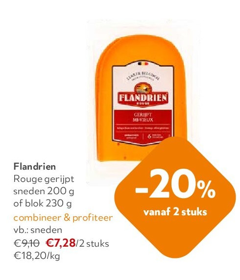 Flandrien Rouge gerijpt sneden 200 g