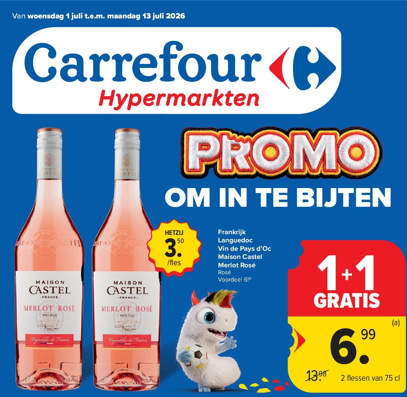 Frankrijk Languedoc Vin de Pays d’Oc Maison Castel Merlot Rosé