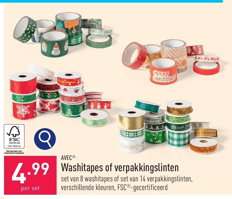 Washitapes of verpakkingslinten