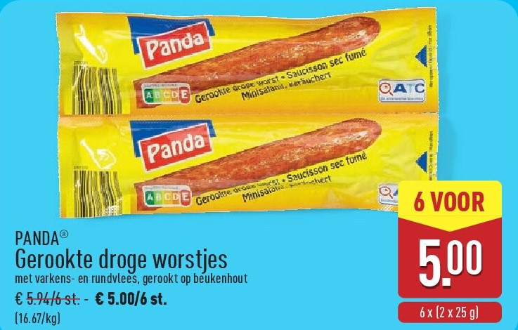 Gerookte droge worstjes