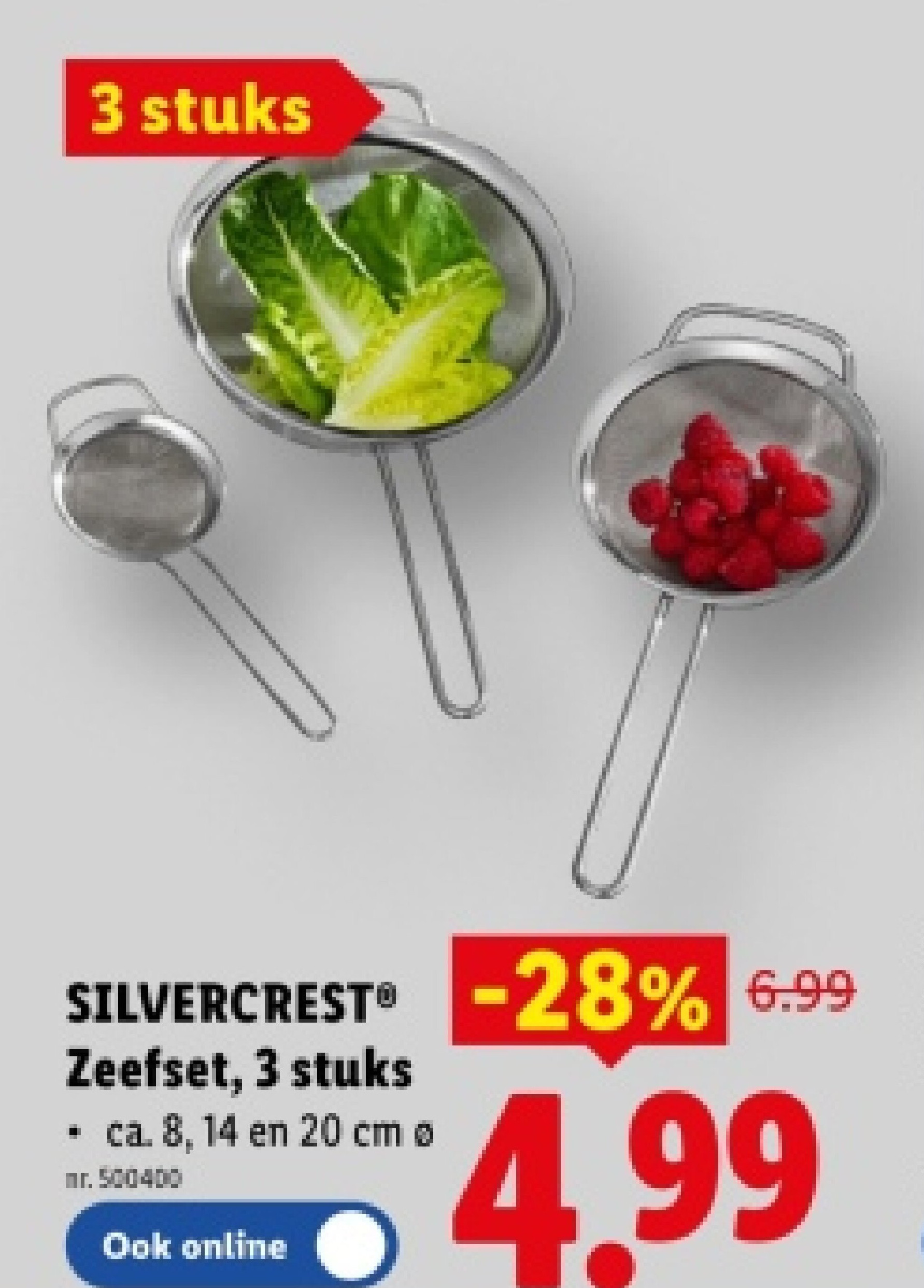 Zeefset, 3 stuks