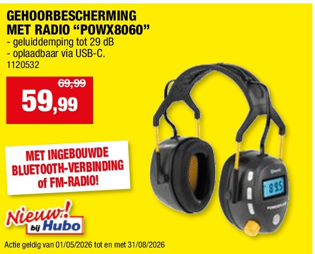 GEHOORBESCHERMING MET RADIO “POWX8060”