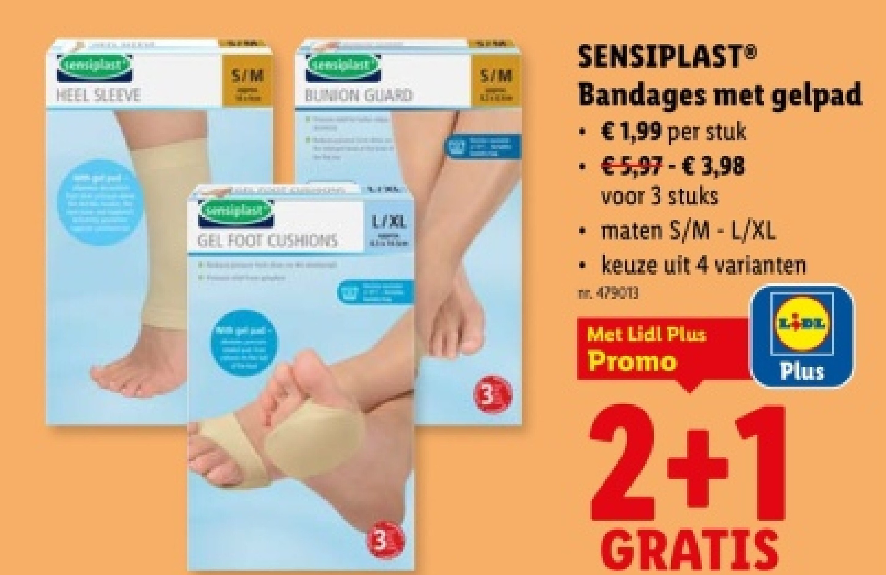 Bandages met gelpad