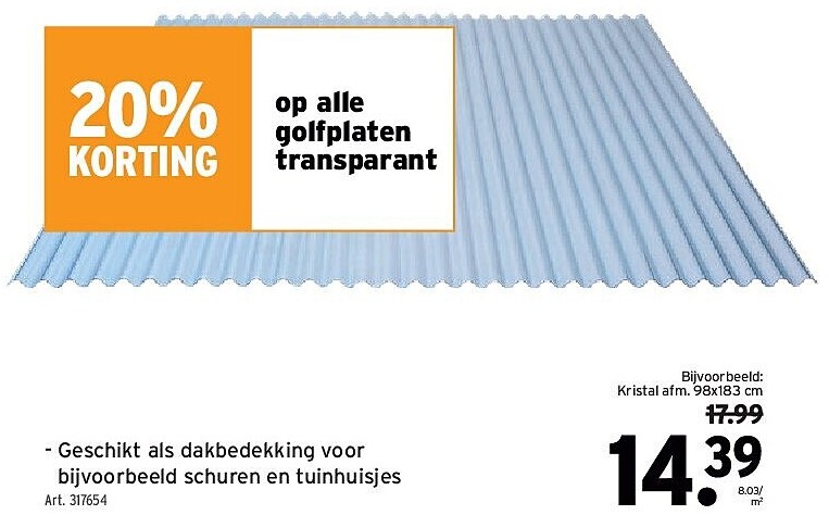 Geschikt als dakbedekking voor bijvoorbeeld schuren en tuinhuisjes