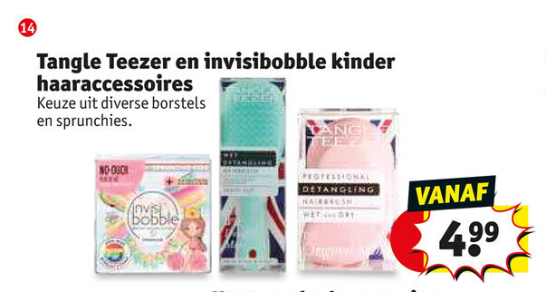 Tangle Teezer en invisibobble kinder haaraccessoires