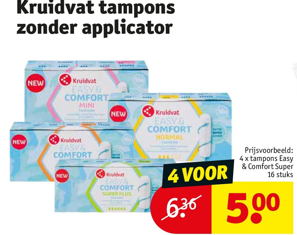 Kruidvat tampons zonder applicator
