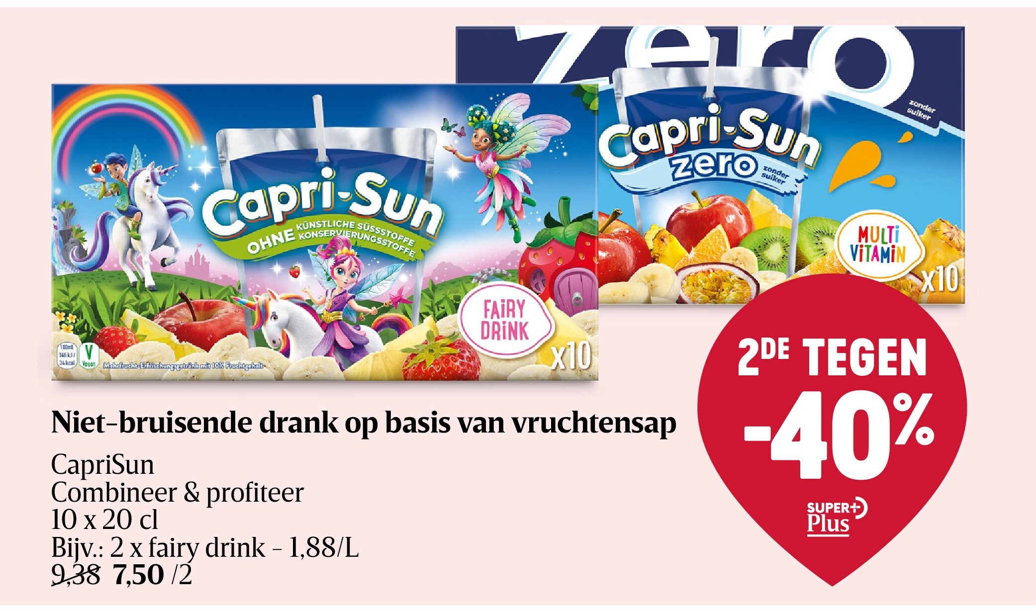 Niet-bruisende drank op basis van vruchtensap