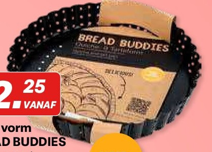 Taartvorm BREAD BUDDIES carbonstaal Ø20 x H3 cm