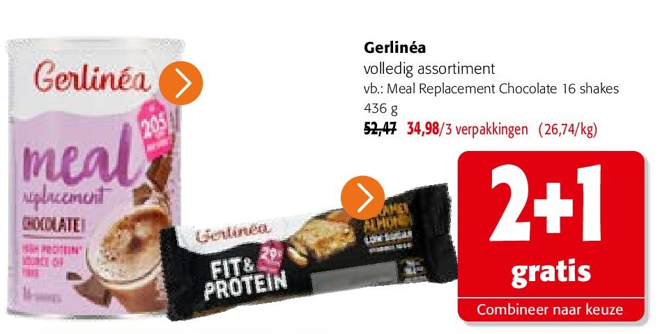 Gerlinéa Meal Replacement Chocolate 16 shakes 436 g