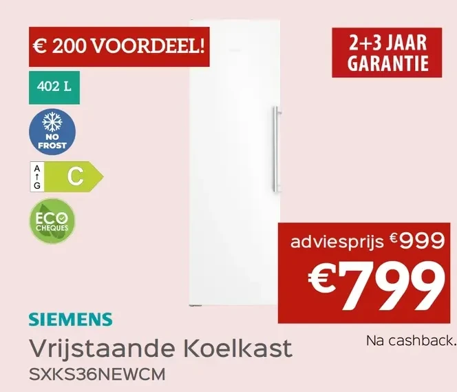 SIEMENS Vrijstaande Koelkast