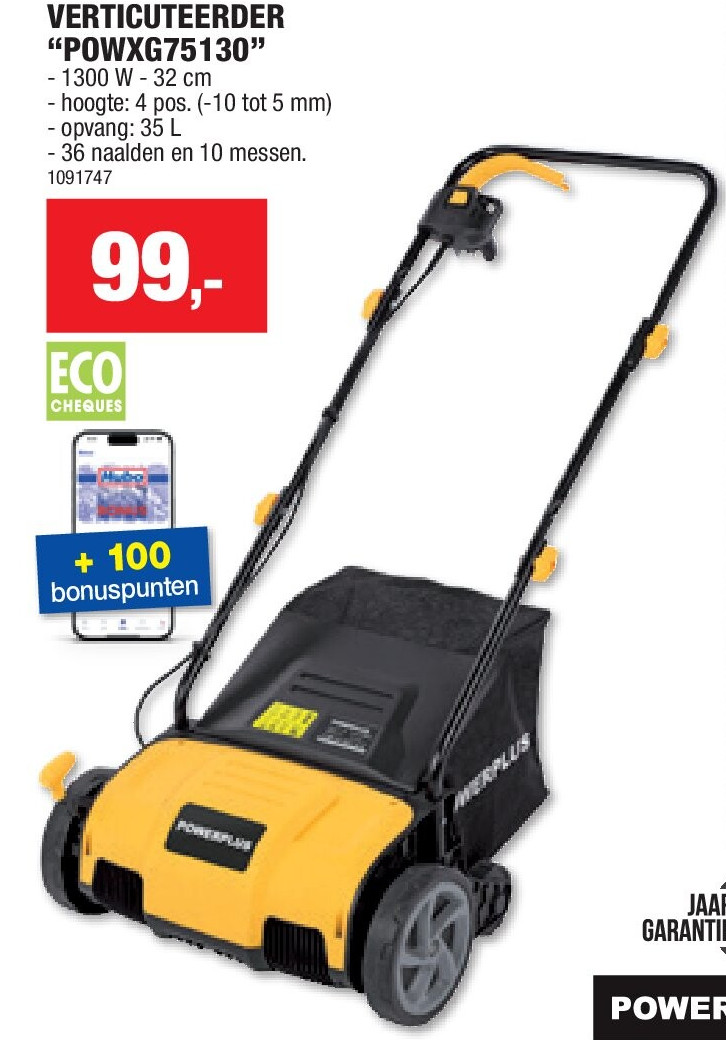 VERTICUTEERDER “POWXG75130”
