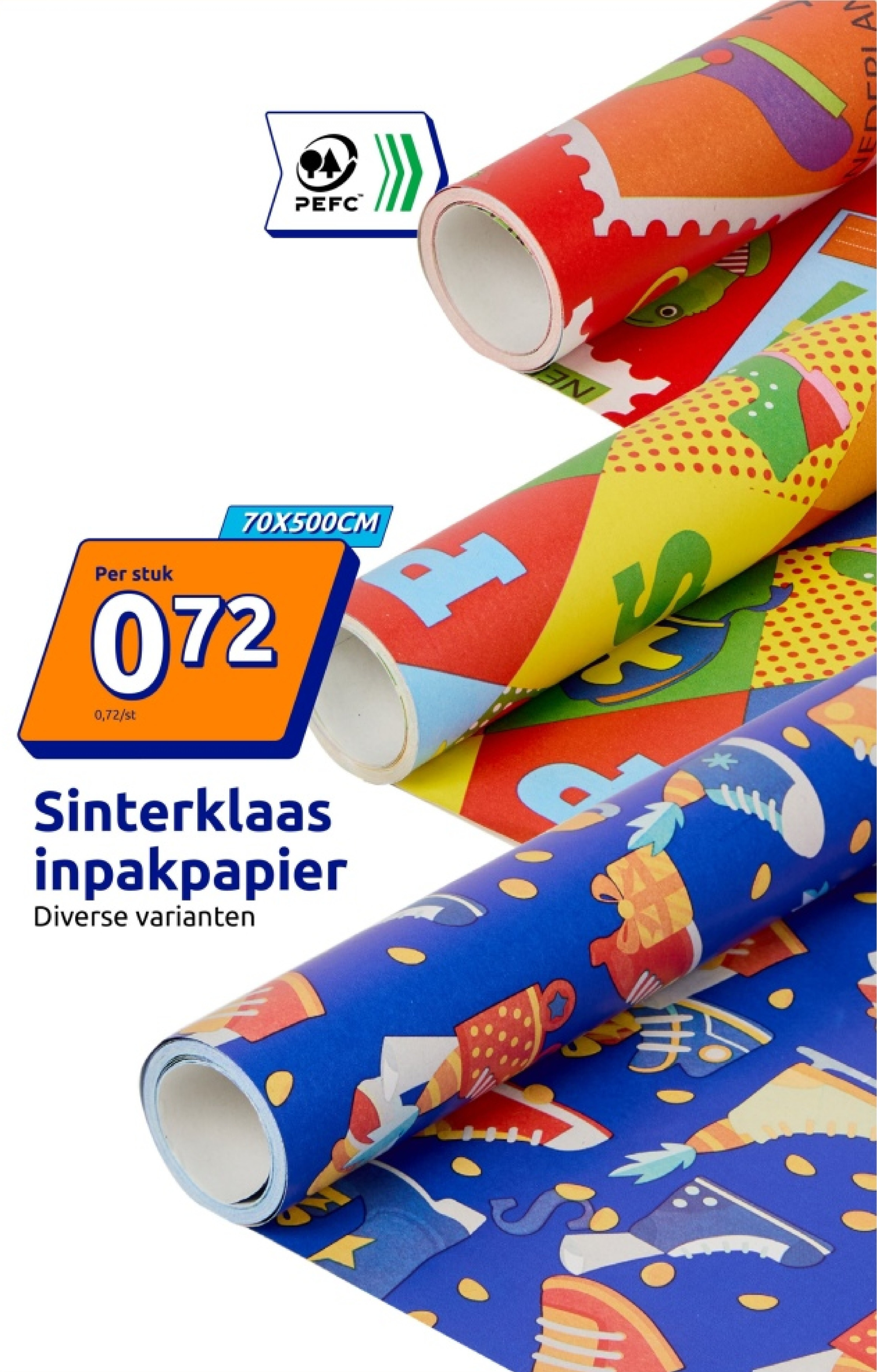 Sinterklaas inpakpapier 70X500СМ