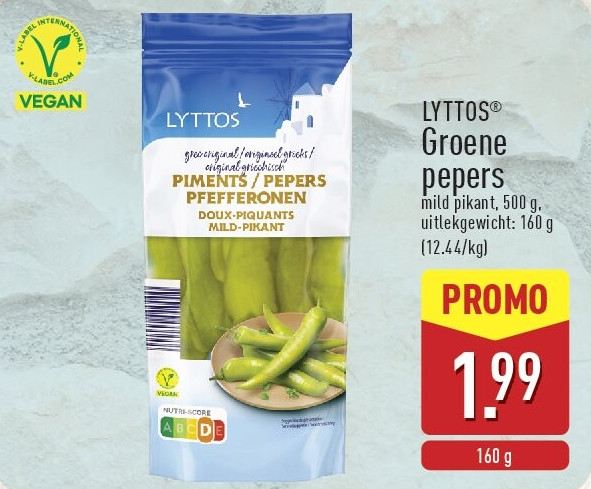 Groene pepers