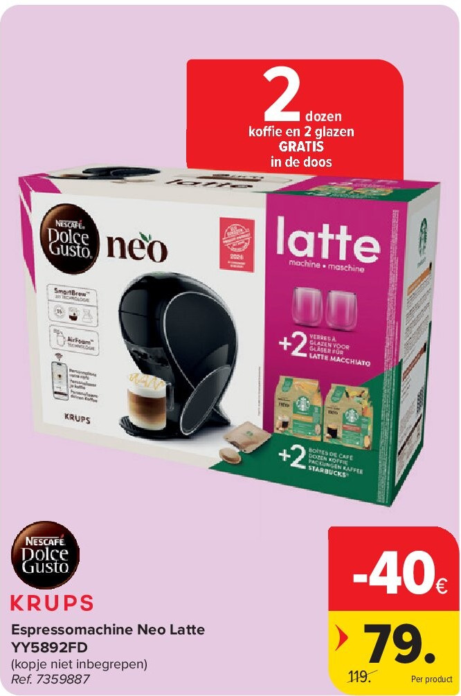 Espressomachine Neo Latte YY5892FD